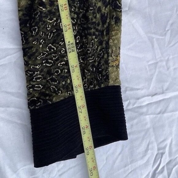 Vintage TanJay Green Botanical Open Front Knit Blazer Plus women’s Size L - Picture 10 of 14